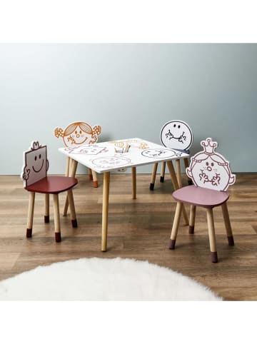 The Home Deco Kids Spieltisch "Monsieur et Madame" in Weiß - (B)60 x (H)44 x (T)60 cm