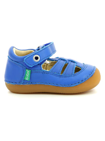 Kickers Skórzane buty "Sushy" w kolorze niebieskim do nauki chodzenia