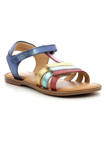 Kickers Leder-Sandalen "Diamanto" in Dunkelblau/ Bunt