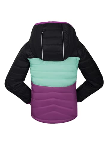 Kamik Dunne all-season doorgestikte jas "Harley" zwart/turquoise/paars