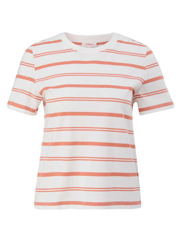 S.OLIVER RED LABEL Shirt in Weiß/ Orange