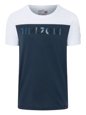 Timezone Shirt donkerblauw/wit