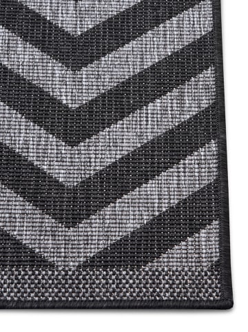 Hanse Home Outdoor-Wendeteppich "Palma" in Schwarz/ Grau