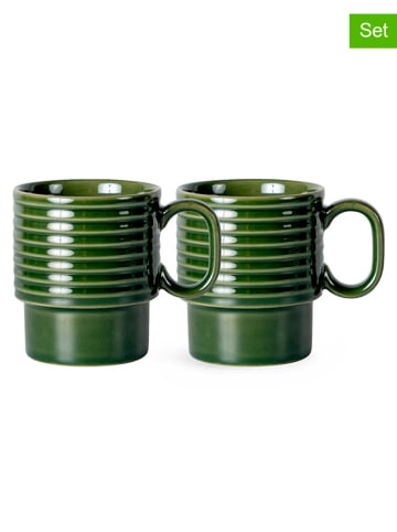 Sagaform Kubki (2 szt.) w kolorze zielonym do kawy - 250 ml