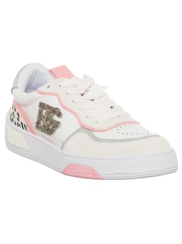 BLUGIRL by Blumarine Leren sneakers "Wow" wit/lichtroze