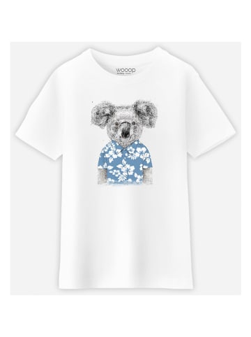 WOOOP Shirt "Summer Koala Blue" in Weiß