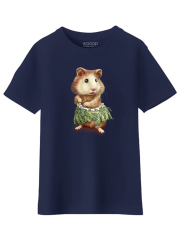 WOOOP Koszulka "Hamster Hula" w kolorze granatowym