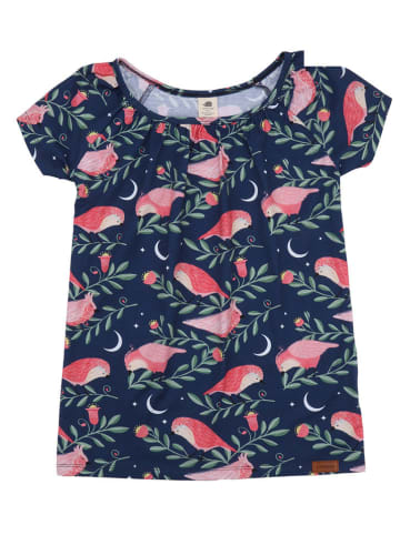 Walkiddy Shirt donkerblauw/roze
