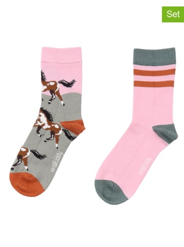 Walkiddy 2er-Set: Socken in Rosa/ Bunt