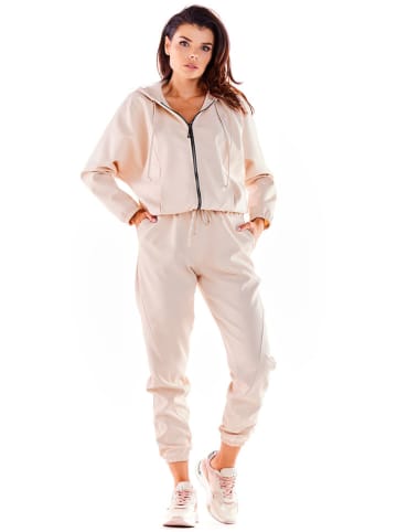 Awama Sweatjacke in Creme