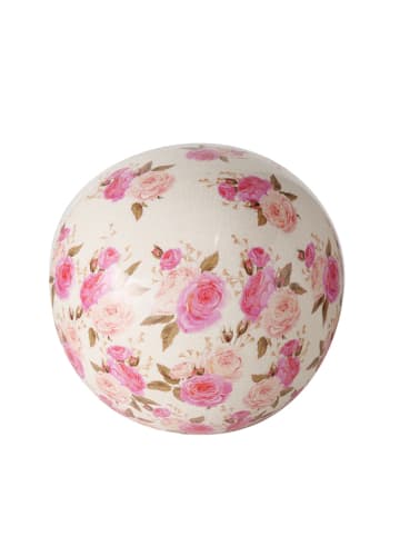 Boltze Kule dekoracyjne (2 szt.) "Roselia" w kolorze biało-różowym - Ø 20 cm