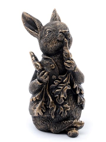Jardinopia Decoratief figuur "Peter Rabbit eating radishes" bronskleurig