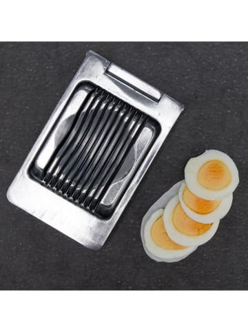 FM Professional Krajalnica w kolorze srebrnym do jajek - 13 x 8,5 cm