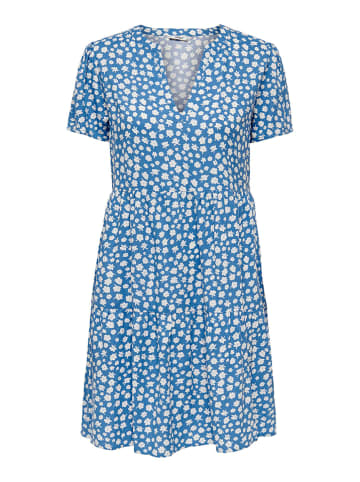 ONLY Kleid "Zally" in Blau/ Weiß