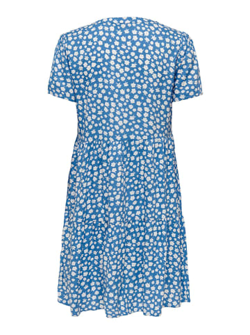 ONLY Kleid "Zally" in Blau/ Weiß