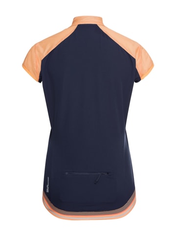 Odlo Fietsshirt "Zeroweight Dual Dry" abrikooskleurig/donkerblauw
