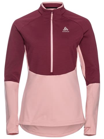 Odlo Fleecepullover "Sesvenna" in Rosa/ Bordeaux