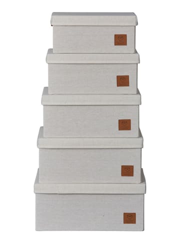 STORE IT 5er-Set: Ordnungsboxen in Creme