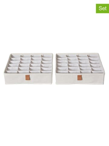 STORE IT 2-delige set: wassorteerders crème - (B)30 x (H)8 x (D)30 cm