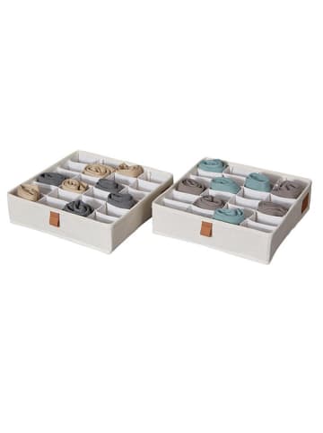 STORE IT 2-delige set: wassorteerders crème - (B)30 x (H)8 x (D)30 cm