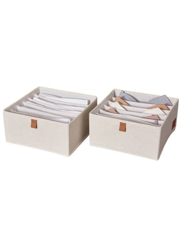 STORE IT 2-delige set: organizers crème - (B)30 x (H)15 x (D)30 cm