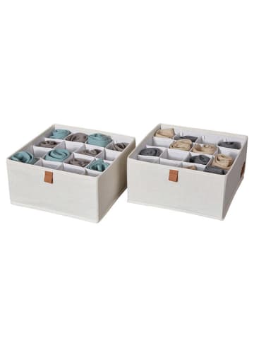 STORE IT 2-delige set: organizers crème - (B)30 x (H)15 x (D)30 cm