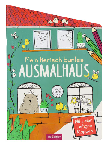 ars edition Malbuch "Mein tierisch buntes Ausmalhaus"