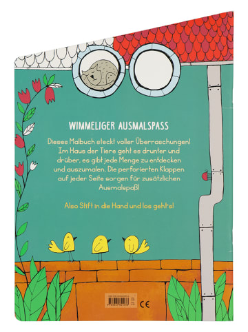 ars edition Malbuch "Mein tierisch buntes Ausmalhaus"