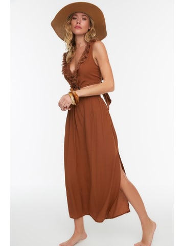 trendyol Sukienka w kolorze brązowym