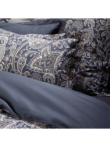 Chevignon Satin-Bettwäsche-Set ''Paisley'' in Grau/ Beige