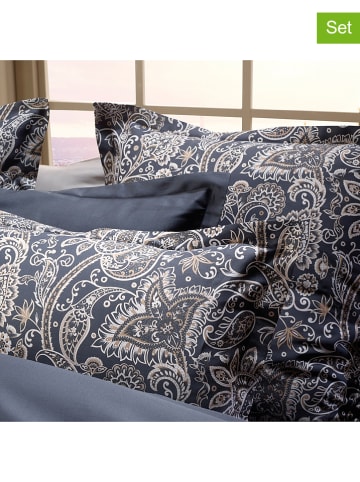 Chevignon 2er-Set: Satin-Kissenhüllen in Taupe/ Grau