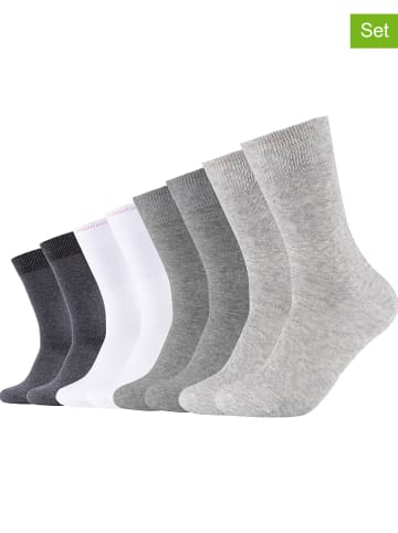 s.Oliver 8-delige set: sokken antraciet/wit/grijs