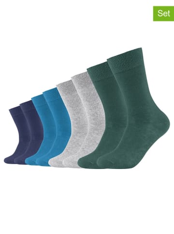 s.Oliver 8er-Set: Socken in Blau/ Grün/ Grau