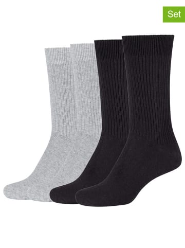 s.Oliver 4er-Set: Socken in Grau/ Schwarz
