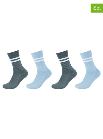 s.Oliver 4er-Set: Socken in Grün/ Hellblau