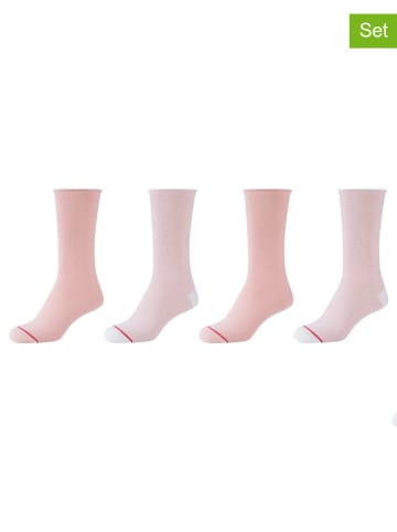 s.Oliver 4-delige set: sokken lichtroze