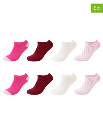 s.Oliver 8-delige set: sokken roze/wit/bordeaux