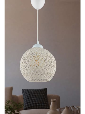 ABERTO DESIGN Lampa wisząca w kolorze kremowym - wys. 20 x Ø 22 cm