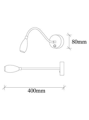 ABERTO DESIGN Wandlamp goudkleurig - Ø 3 cm