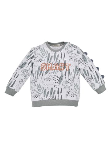 Bondi Sweatshirt "Be wild and smart" in Weiß