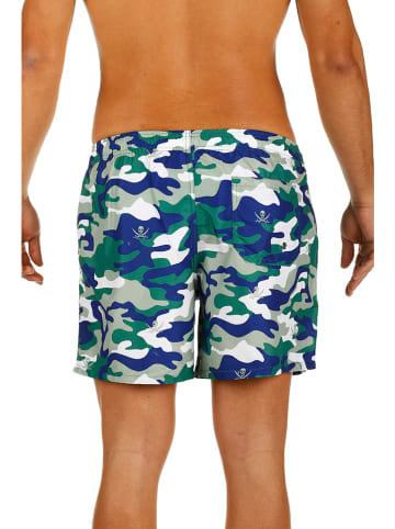 The Time of Bocha Zwemshort "Camouflage" groen/blauw