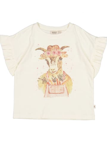 Wheat Koszulka "Country Goat" w kolorze kremowym