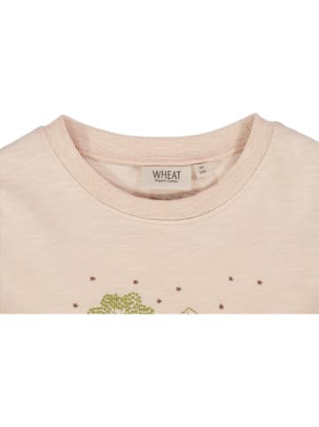 Wheat Koszulka "Vegetables Embroidery" w kolorze jasnoróżowym