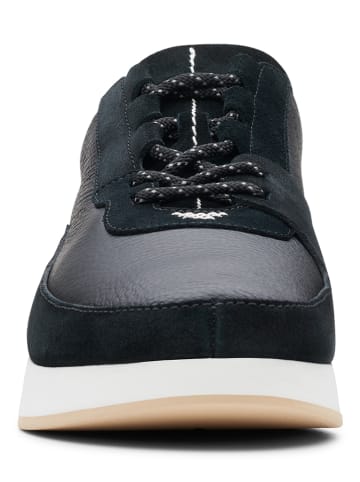 Clarks Skórzane sneakersy w kolorze czarnym