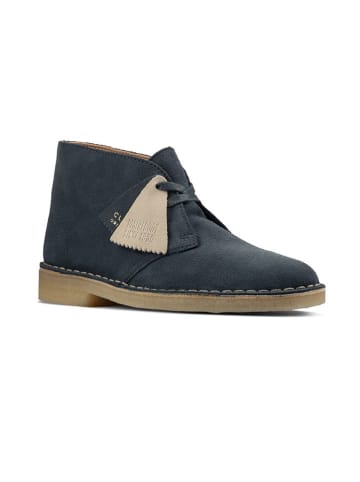 Clarks Skórzane botki w kolorze granatowym