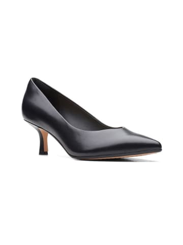 Clarks Violet55 Court Black Leather, D in Schwarz