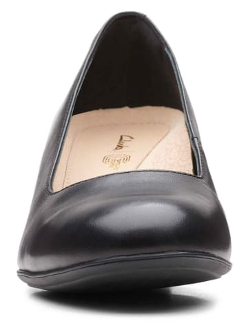 Clarks Skórzane czółenka w kolorze czarnym