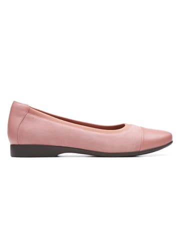 Clarks Leren ballerina's lichtroze