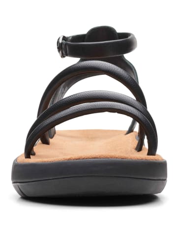 Clarks Leder-Sandalen in Schwarz