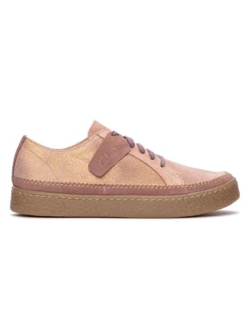 Clarks Leder-Sneakers in Rosa